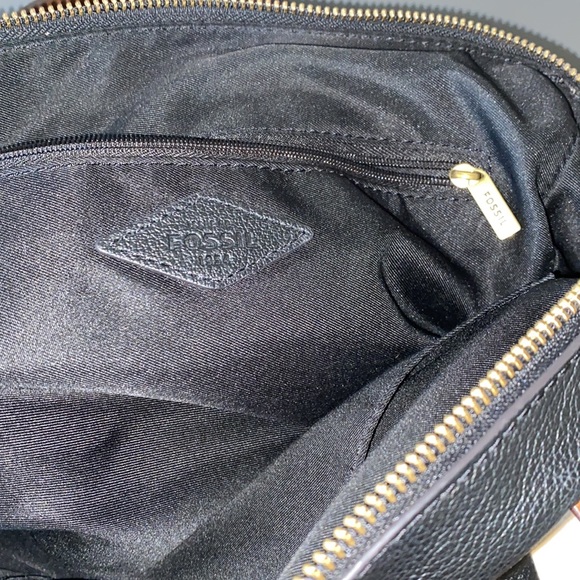 FOSSIL 3 Tone Black/White/Brown Buttery Soft Leather Satchel/Shoulder EUC - Picture 17 of 17